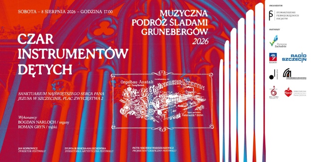 Przez ponad dwa stulecia budowali na terenie obecnego Szczecina genialne instrumenty, które nadal zachwycają słuchaczy w najdalszych zakątkach globu. W sobotę w szczecińskim Sanktuarium Najświętszego Serca Pana Jezusa kolejny koncert pt. Czar instrumentów dętych w ramach festiwalu Muzyczna podróż śladami Grnebergów.