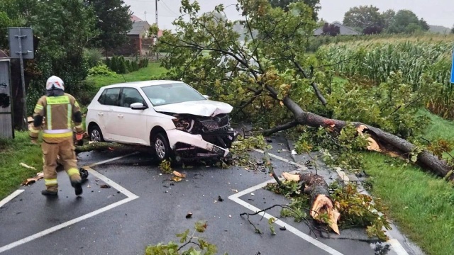7754 interwencji Straży Pożarnej po nocnych i porannych nawałnicach w Polsce.
