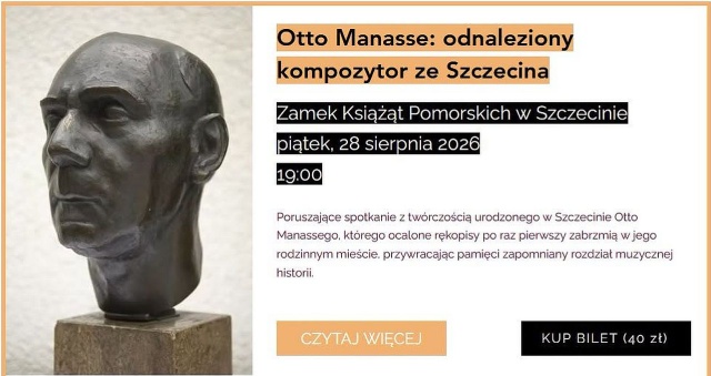 Kompozycje Otto Manasse039a, kompozytora z okresu międzywojennego, powracają po latach do Szczecina - miasta urodzenia twórcy. A to za sprawą 9. Festiwalu Muzyki Przywracanej, który właśnie odbywa się w naszym mieście.