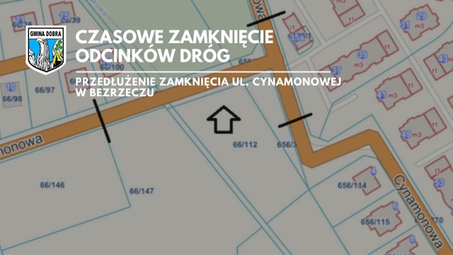 Mieszkańcy szczecińskiego Bezrzecza muszą uzbroić się w cierpliwość w związku z przedłużeniem zamknięcia ulicy Cynamonowej. Chodzi o odcinek łączący ulicę Górną z drugą bramą wjazdową na Osiedle Cynamonowe.
