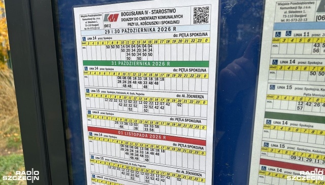 Trzy dodatkowe linie autobusowe, zawiozą pasażerów na stargardzkie cmentarze 1 listopada. Ich trasy zaczynają się w różnych częściach miasta i przebiegają przez ulicę Spokojną, gdzie mieszczą się dwie największe nekropolie w mieście.