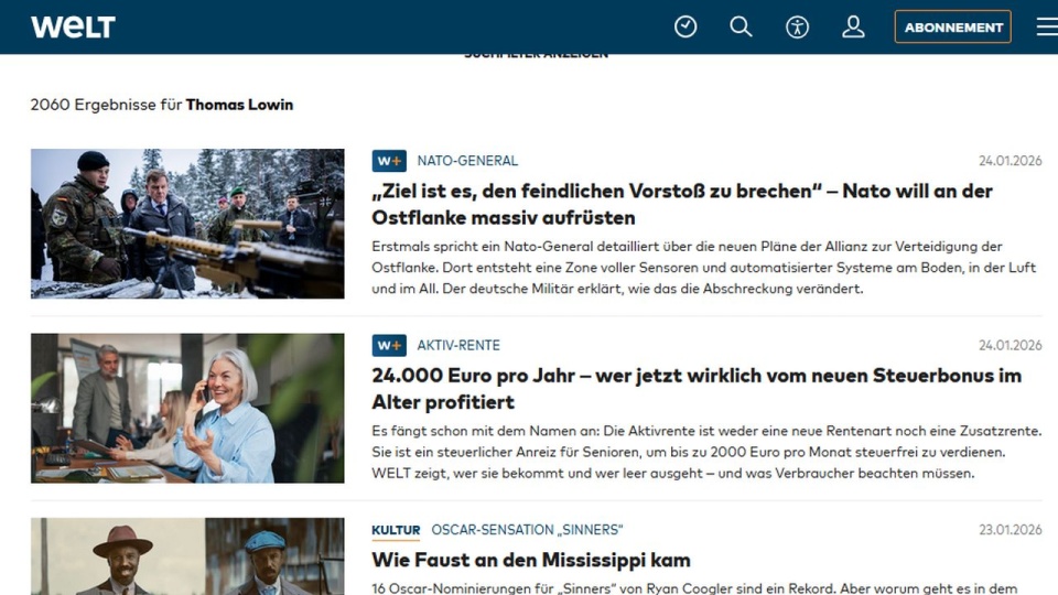 Generał Bundeswehry Thomas Lowin powiedział niemieckiemu dziennikowi "Welt am Sonntag", że NATO planuje budowę wzdłuż granicy z Rosją i Białorusią „kompleksowego wielopoziomowego systemu obrony”. źródło: https://www.welt.de/print/wams/