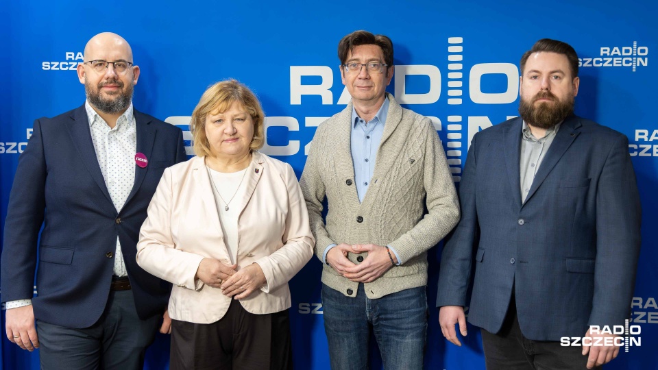 Renata Łażewska, Łukasz Tyszler, Michał Wójtowicz, Radosław Kopkiewicz. Fot. Robert Stachnik [Radio Szczecin]
