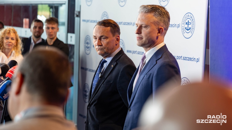 Radosław Sikorski, Arkadiusz Marchewka. Fot. Robert Stachnik [Radio Szczecin]