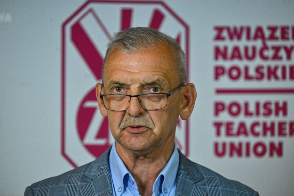 Szef ZNP Sławomir Broniarz. Fot. PAP/Piotr Nowak