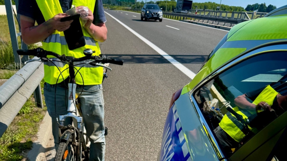 Rowerzysta chciał dojechać do Szczecina drogami ekspresowymi