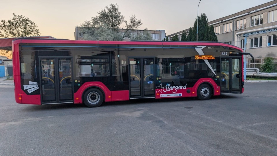 Autobus elektryczny w komunikacji miejskiej w Stargardzie. Fot. MPK Stargard