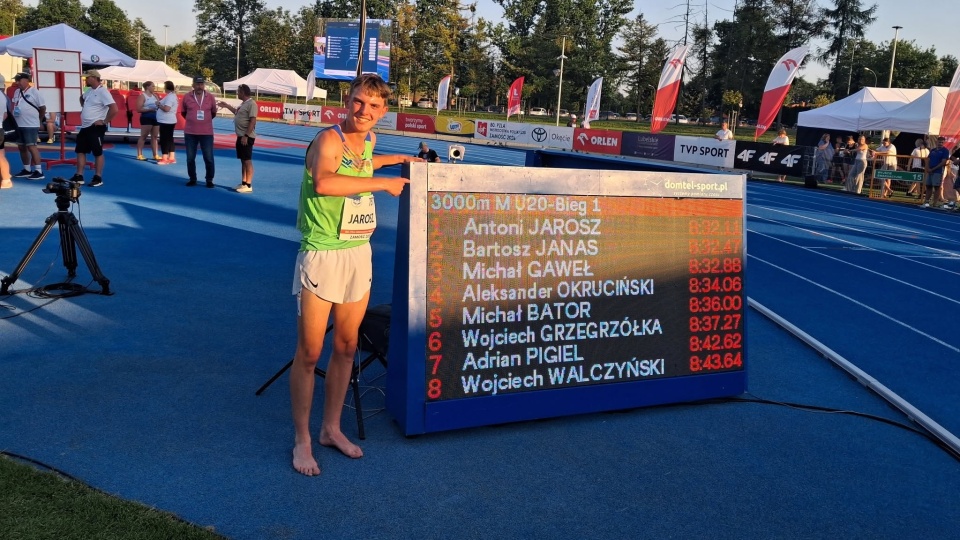 Lekkoatleta ze Stargardu zdobył złoty medal Mistrzostw Polski