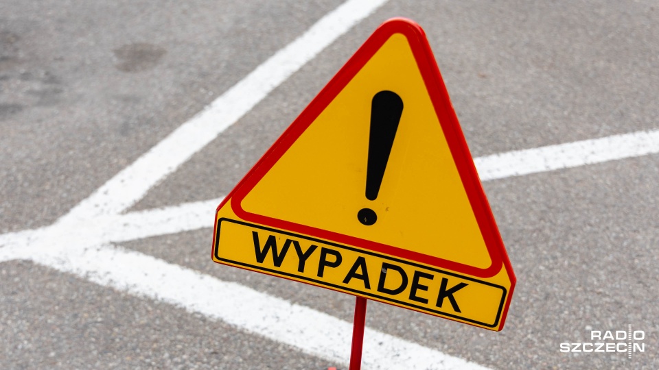 Wpadek drogowy między Kamieniem Pomorskim a Mokrawicą