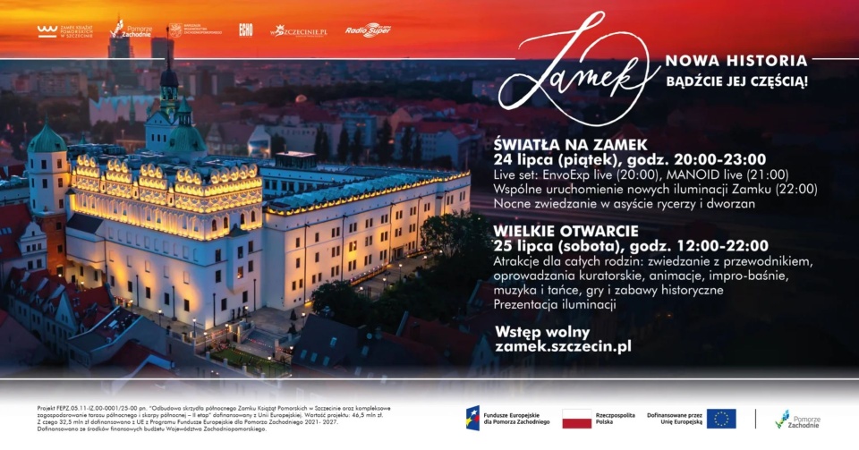 Zakończyły się prace nad nową iluminacją Zamku Książąt Pomorskich